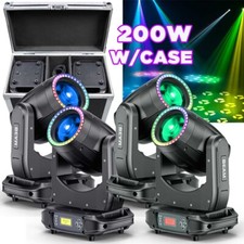 200W LED Moving Head Light RGBW Gobo Beam Stage DMX Spot Lighting DJ Disco Case