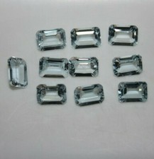 Natural Aquamarine 7x5mm Faceted Octagon Loose Gemstone s