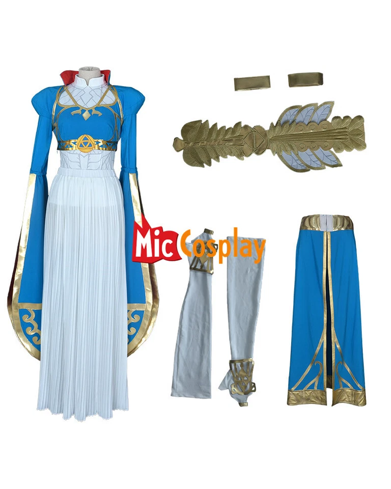 Exclusivo Vestido Largo Azul Princesa Mujer Disfraz Juegos con disfraces Foto 4 de 4