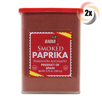 2x Cans Badia Smoked Paprika Seasoning | 3.75oz | Gluten Free | Pimenton Ahumado