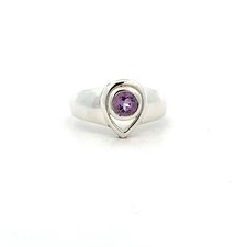 Sterling Silver Amethyst Ring Stone 6mm
