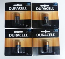 Duracell 123 Lithium 3V Batteries - 4 X - New In Sealed Packages - EXP 03/2027