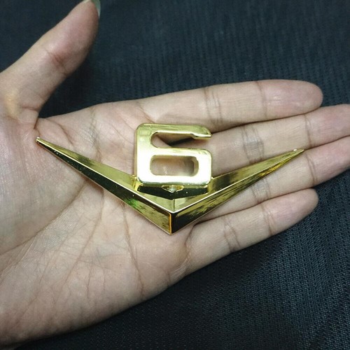 2pcs Car Auto Gold V6 Vintage Logo Chrome Trunk Metal Emblem Badge Decal Sticker - Picture 3 of 5