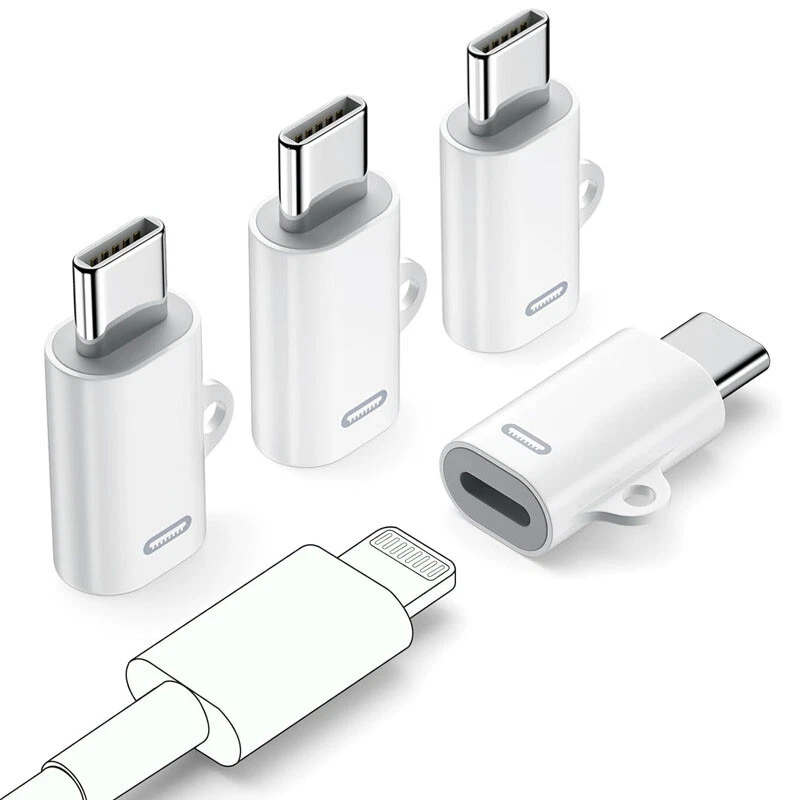 4x For iPhone 17/16/15Pro Plus Max Type-C Male to 8-Pin Female Adapter Converter - Image 2 of 4