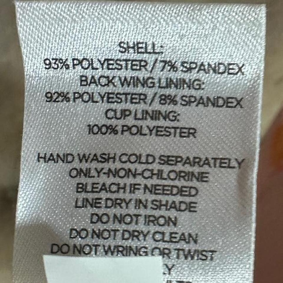 Shade & Shore Multicolor Tropical Bikini Top, Women’s Size 36DD