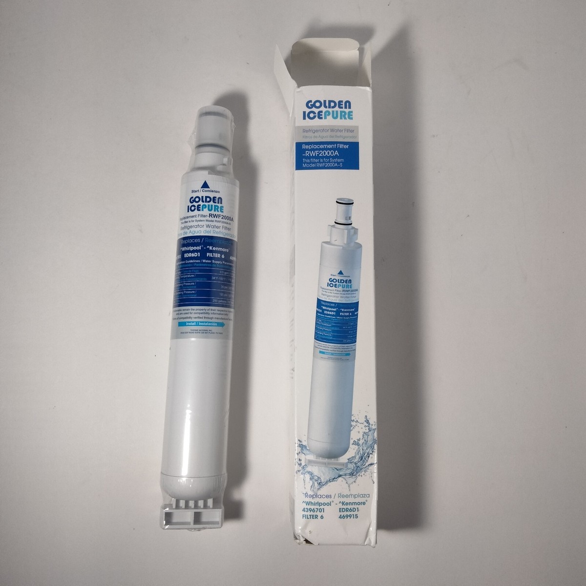 IcePure RWF2000A 200 Gallon Replacement Refrigerator Water Filter  Icepure RWF2000A Refrigerator Water Filter 4 Pack New display picture 1