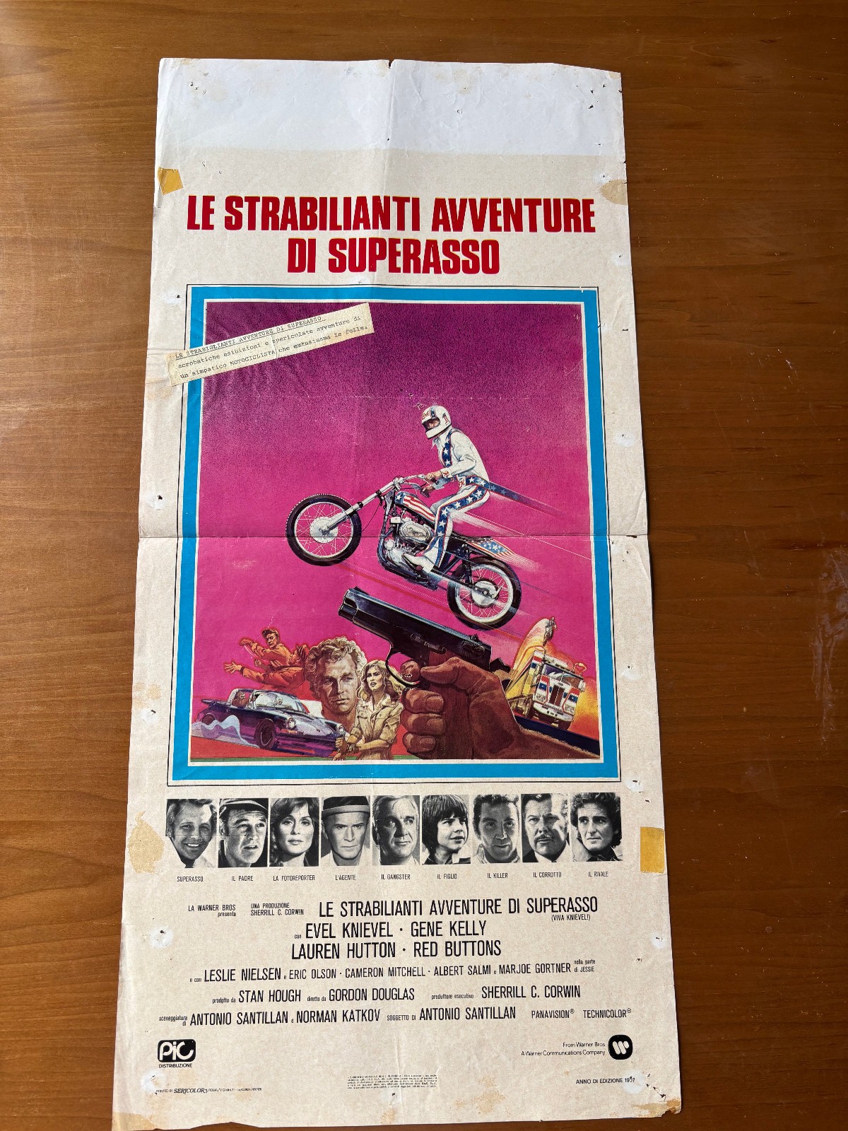 Locandina originale film Le strabilianti avventure di Superasso (1978) - Regia di Gordon Douglas