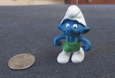Vintage Schleich Gardener Smurf Figurine No Wheelbarrow - 20028