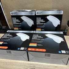 LOT OF 4 Commercial Electric Directional LED 6 in. Round Canless Recessed Light