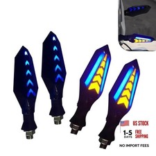 4 PCS Motorcycle Turn Indicator Lights, Arrow Flowing Blinkers with Daytime