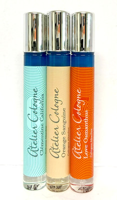 3 Piece Discovery Set of Atelier Cologne Pure Perfume .14 fl oz / 4 ml Travel