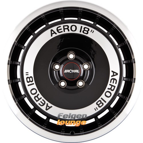 4x RONAL R50 AERO Schwarz Frontkopiert 7,5x16 ET50 5x112 - Bild 2 von 2