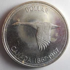 1967 CANADA DOLLAR - AU/UNC - Excellent Silver Crown Coin - Lot #M31