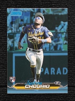 2024 Topps Stadium Club Blue Foil 12/50 Jackson Chourio #184 Rookie RC 1o8c