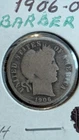 1906-O Barber Silver Dime 10c Coin G+ Condition New Orleans Mint