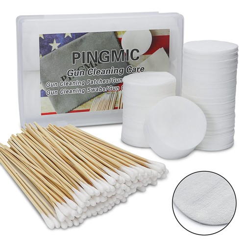 800PC Gun Cleaning Supplies with Storage Box, Lint-Free 2'' Gun Cleaning Patc...
