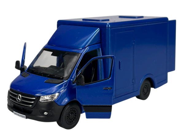 Kinsmart MERCEDES-BENZ Sprinter Blau 1:48 No Box Die Cast Metal Model Neu KT5471-image