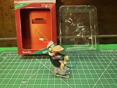 Bloom County 1997 Opus n' Bill FROZEN FUN Christmas Ornament sled