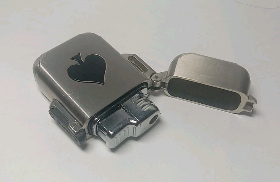 Ace Of Spades Push Button Butane Lighter