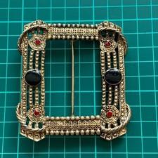 ABI Vintage Antique Gold Buckle Retro Style Used