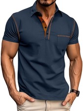 Men's Polo Shirts Short Sleeve Golf Polo T Shirt Lightweight Casual