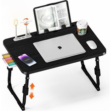 Laptop Tray Lap Desk Stand Folding Bed Table Notebook Tray Cup Slot Adjustable