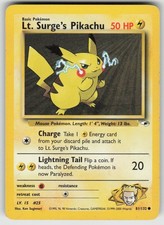 Lt. Surge's Pikachu 81/132 Common Gym Heroes Pokemon Unlimited Moderately Played on eBay