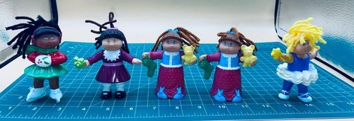Vintage 1990's Cabbage Patch Kids Mini Figures PVC Figurines Lot of 5