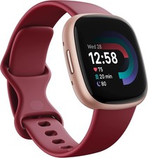 Genuine Google Fitbit Versa 4 Fitness Smartwatch GPS Beet/Copper Rose (REF P191)