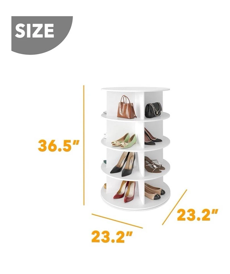 StorageAid 4 Tier Rotating Shoe Rack - Image 2 of 3