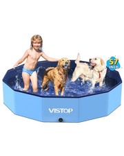 Large Portable Foldable Dog Pool, Hard Plastic 57inch.D x 11.8inch.H