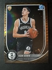 2025-26 Bowman Chrome Basketball BCV-8 Egor Demin Rookie RC Reptilian Refractor