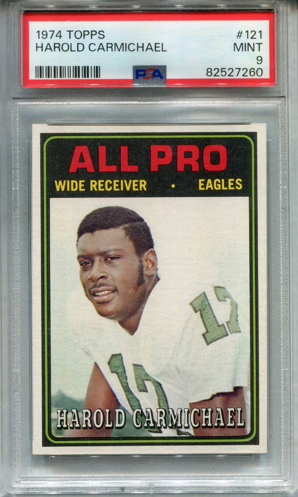 1974 Topps #121 Harold Carmichael Rookie PSA 9 MINT Philadelphia Eagles
