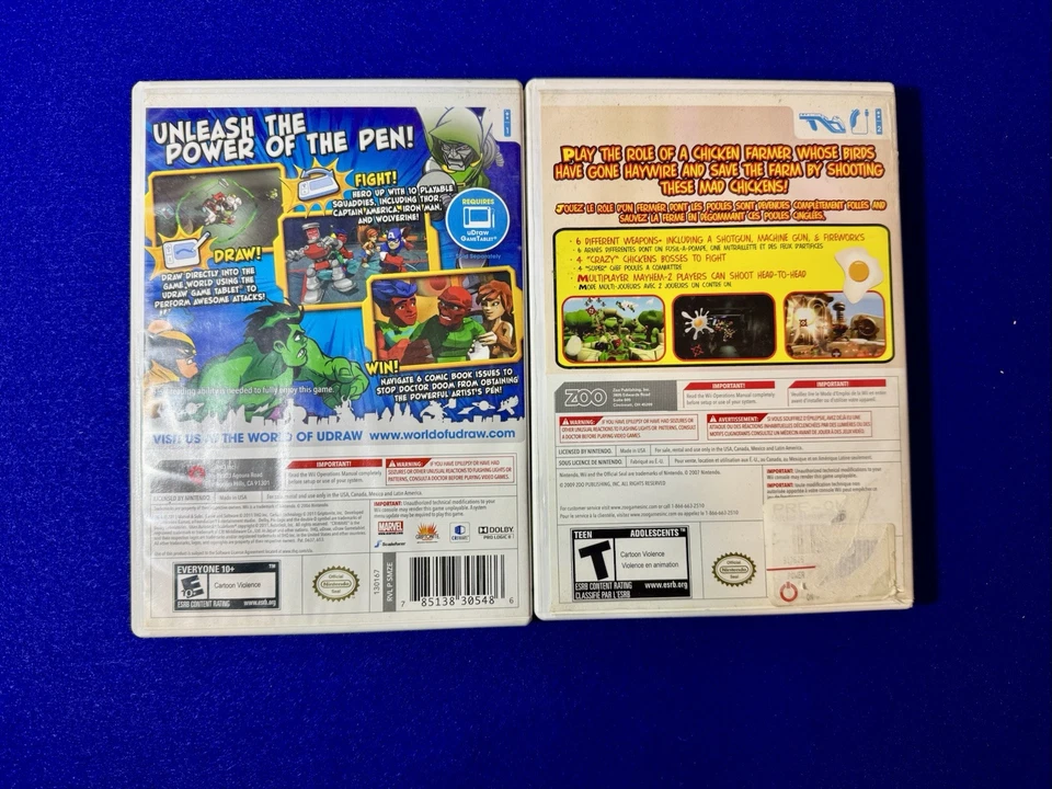 Lote Wii Marvel Super Hero Squad: Comic Combat & Chicken Blaster! 2 jogos - Imagem 2 de 4