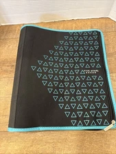 Five Star 2" Xpanz Zipper Binder, Ring Binder Book Blue Black 380 Sheet Capacity