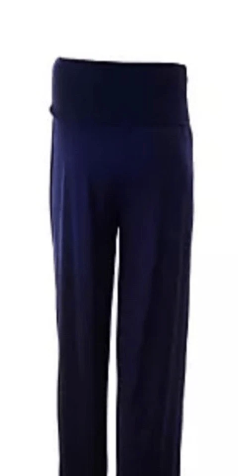 Pantalones Palazzo George Simonton Mujer 2X Negros Regulares con Cintura Plegable NW Foto 3 de 4