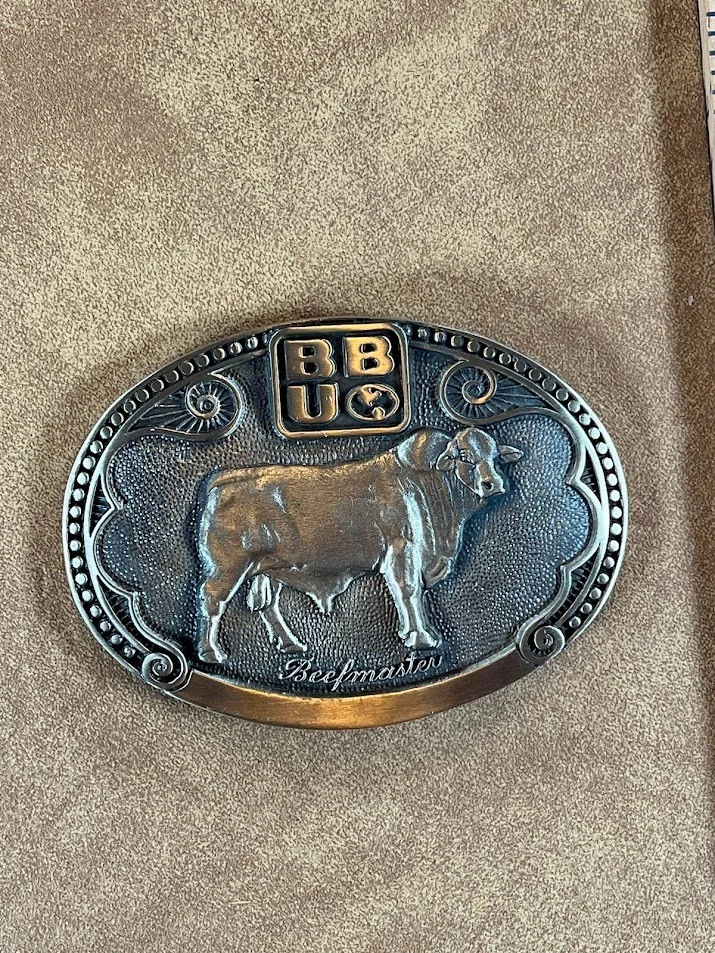 TONY LAMA Beefmaster Bull Cow Sire Cinturón Hebilla Raza de Ganado Serie PRIMERA Edición Foto 3 de 4