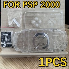 Replacement For Sony PSP 2000 Full Housing Shell Case Cover w/ Buttons Clear MEW