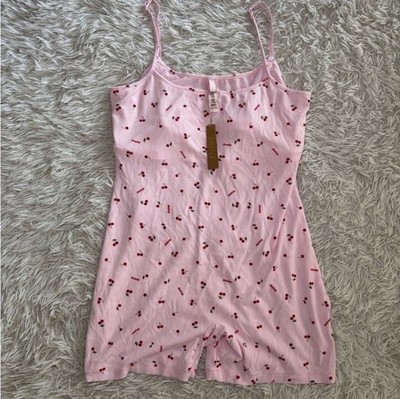 SKIMS | NWT! Cherry Blossom Print Soft Ribbed Lounge Romper size