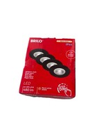 Briloner 4Er Black Einbaustrahler Led 4,9W 3000K 4X 480Lm St-Dimmbar Ø90Mm IP44