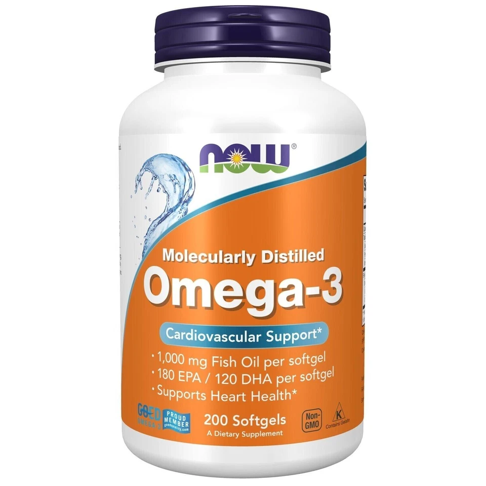 Now Foods, Molecularly Distilled Omega-3, 200 Weichkapseln - Bild 1 von 1