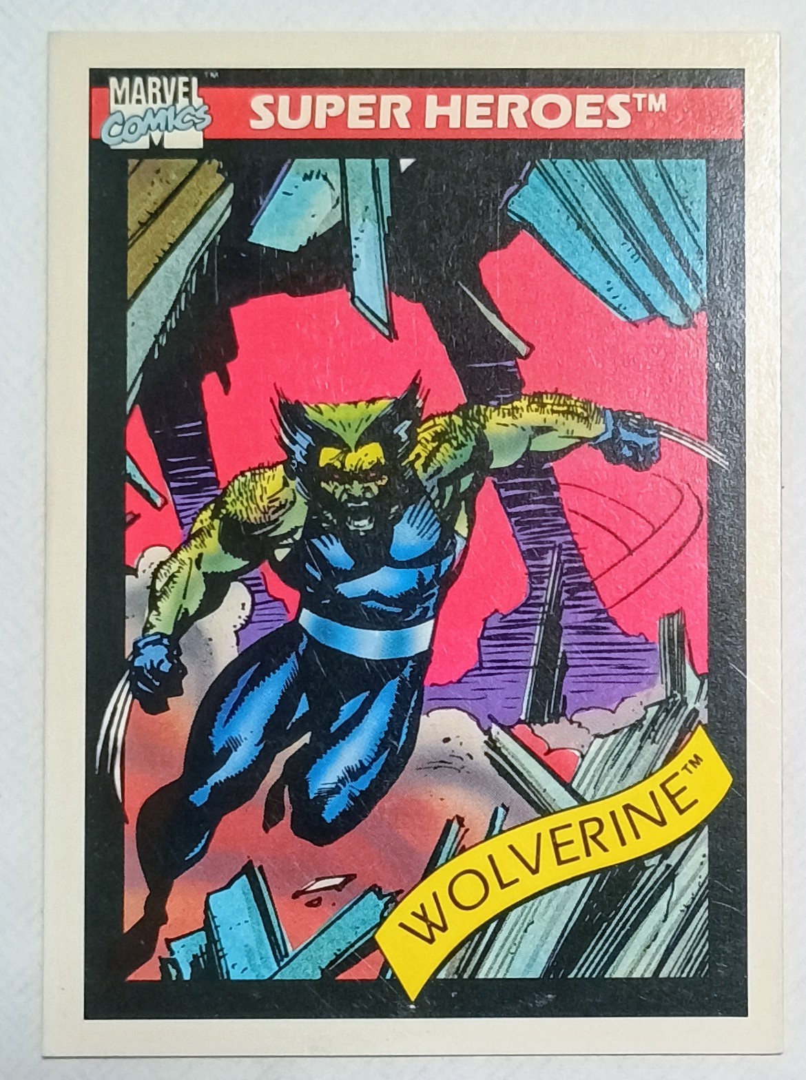 1990 Impel Marvel Universe Super Heroes Series 1 #37 WOLVERINE Card NM+