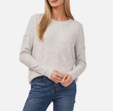 Vince Camuto Relaxed Fit Crew Neck Pullover Sweater Heather Gray Sz Large NWT