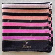 VTG Chusteczka Bawełniana Gradient Różowa Pomarańczowa Poziome paski Chusteczka 20" ~ P