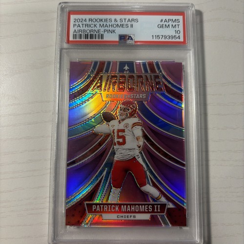2024 Rookies And Stars Pink Airborne /75 Patrick Mahomes Psa10 Invest !