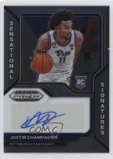 2021 Panini Prizm Draft Picks Sensational Signatures Justin Champagnie Auto 0jr6