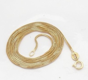0.8mm Solid Foxtail Link Chain Necklace for Pendant Real 14K Yellow Gold 