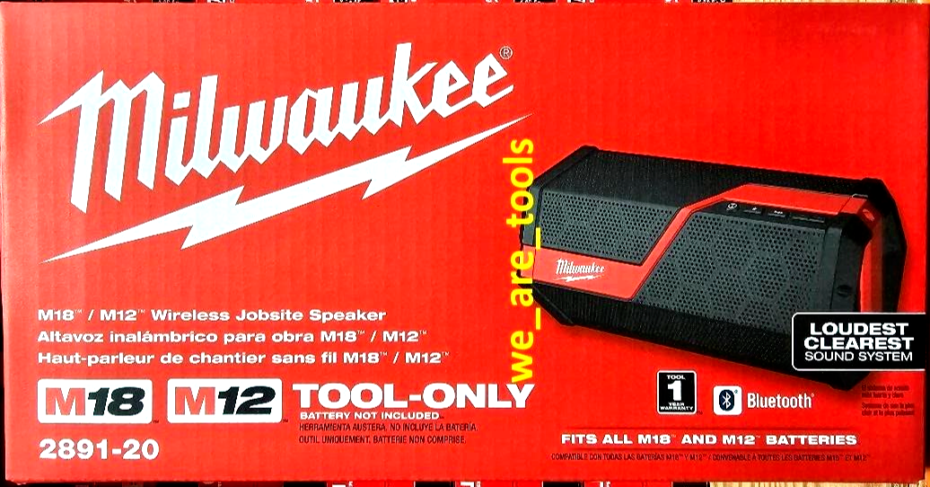 NEW IN BOX Milwaukee 2891-20 Cordless Bluetooth Speaker M18 M12 6