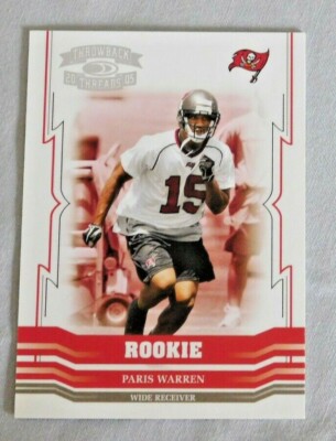 2005 Donruss Throwback Threads /99 Paris Warren Tampa Bay Buccaneers #191 Rookie