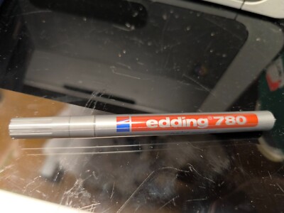 Edding 780 Creative Lackmarker silber 0,8mm Glas Metall Plastik ALTE AUFMACHUNG